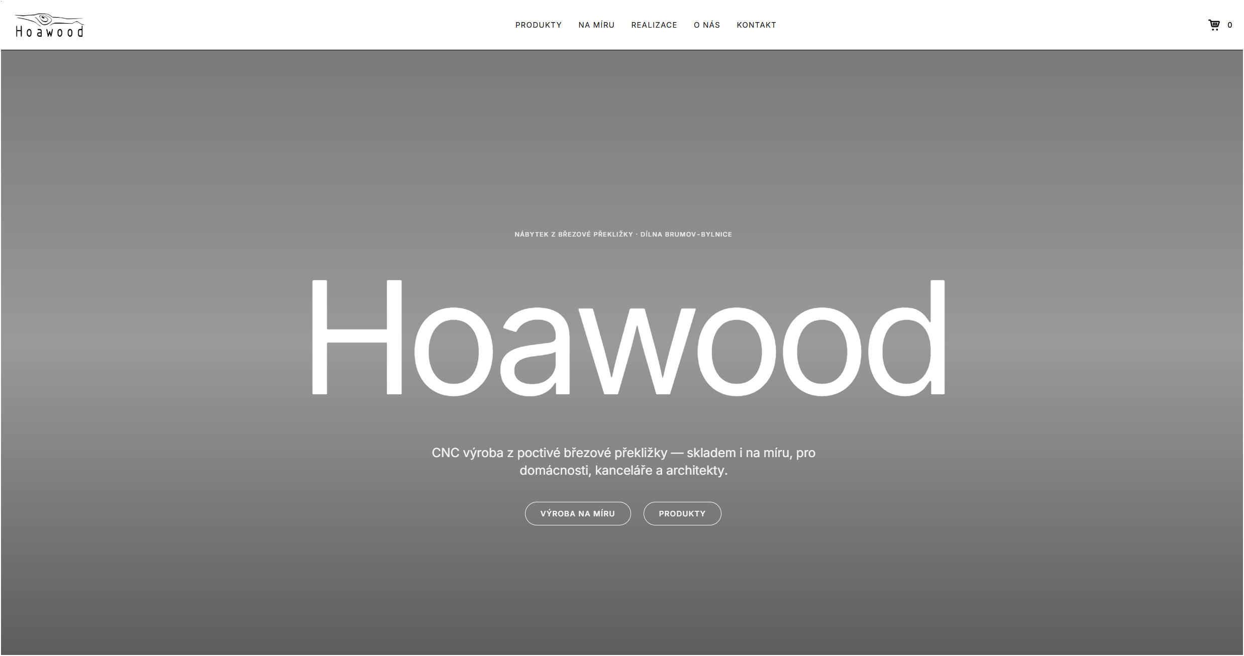 Hoawood Website mockup