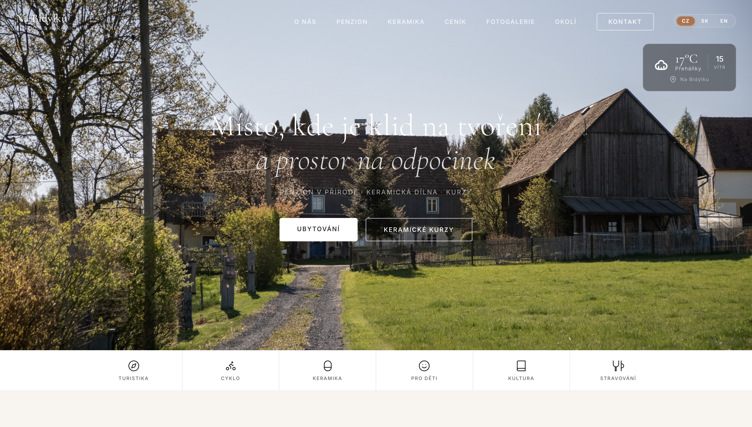 Penzion Website mockup